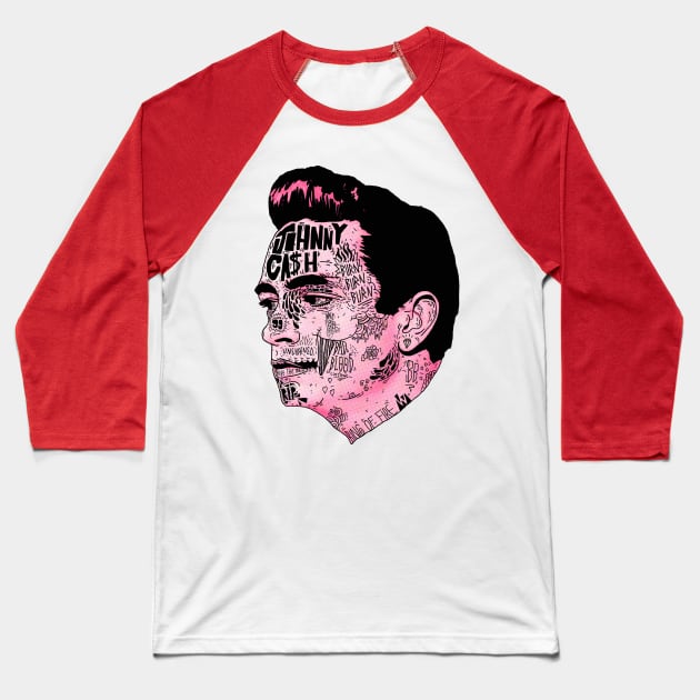 Johnny Cash Baseball T-Shirt by nickcocozza